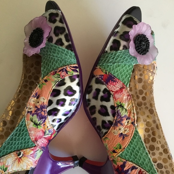 POETIC LICENSE LEATHER PEEP TOE SLING BACKS - Picture 4 of 13